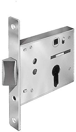 Art. 5511 SERRATURA INFILARE per fasce 1 mandata e scrocco incorporato Cilindro sagomato non incluso - E - 70
