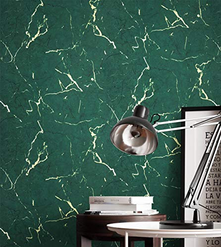 Newroom Vliestapete Grün Marmoroptik Glänzend Tapete Wohnzimmer