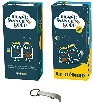 Vitt set äter kokosnöt på franska + The Defloge + 1 flasköppnare Blumie (BMC 1 + Öljd)