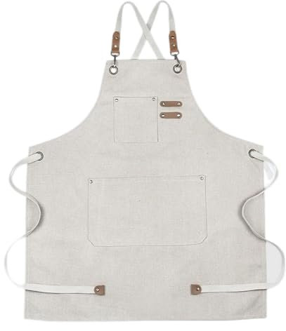 BATTTX Arbeiten Schürze,Tischlerschürze Schweißerschürze Wasserfest Canvas Werkzeugschürze Herren Damen, Mann & Frau, Perfekt For Garten Keramik Werkstatt Garage