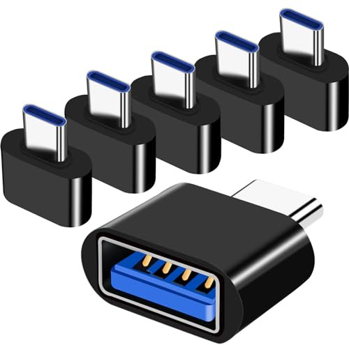 Adattatore USB C a USB A (6 Pezzi) - OTG, Maschio a Femmina, Compatibile Con Tablet, MacBook Pro, Samsung Galaxy e Altri Telefoni di Tipo C