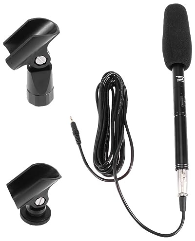 TOPPERFUN 1set Microfono Per Interviste Outdoor Registrazione Audio Microfono Portatile Per Live Streaming e Fotografia Compatibile Smartphone e Macchine Fotografiche