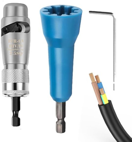 Drill Bit Wire Stripper Set - Electrical Wire Stripping Tool, Ergonomic Electric Wire Stripper | Portable Wire Nut Twisting Tool Professional Electrician Tool Set for Stripping,4x1 Inch