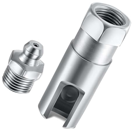 Kioball Ingrassatore ad angolo retto 90 gradi Push-Fit scanalato ingrassatore con filettatura NPT da 1/8 accoppiatore di grasso scanalato