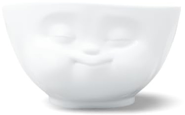 FIFTYEIGHT PRODUCTS / Schale „Mampfend“ (Porzellan, 500 ml, weiß, Made in Germany)