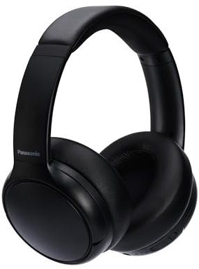 Panasonic M600B, Wireless Headphones with Hybrid ANC, Over-Ear Swivel Design, Bluetooth 5.3, Built-in Mic, Up To 65 Hours Playtime, XBS Deep, USB-C, Black