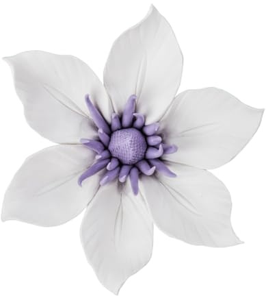 ZUNOXAZ Decoración De Pared Floral Flores De Cerámica Fondo Creativo Adorno De Clemátide Estéreo Para Decoración De Pared El Hogar