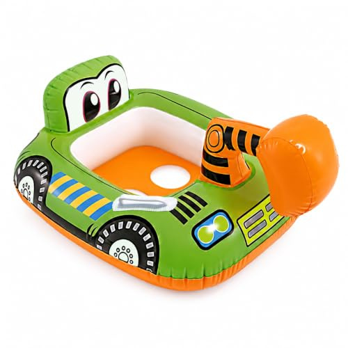 Baby flottör, dellyy uppblåsbar simring, babyflottör sits, baby simning ring, baby float med säte och pump 6 månader-3 år(B)