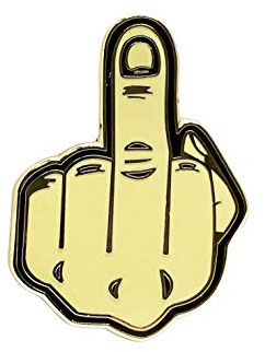 Middle Finger Enamel Lapel Pin