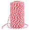 G2PLUS 100M Cuerda Rojo y Blanco: Cordon Navidad,Cuerda Regalos Navidad para Envolver Regalos Decoración Navideña y Manualidades