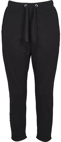 Urban Classics Pantalones Deportivos para Mujer Open Edge Terry Turn Up, Negro (Black 00007), S
