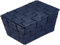 WENKO Panier de rangement Adria avec couvercle bleu foncé - Panier de salle de bain, Polypropylène, 19 x 10 x 14 cm, Bleu foncé