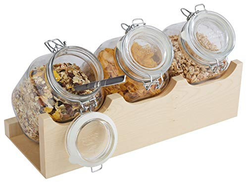 BATANIA Müsli-Ständer | 43 x 17 x 13,5 cm | 3 x 2 Liter