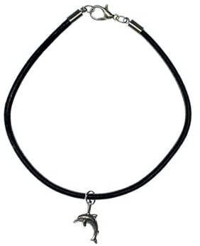 Miniblings Delfin Lederarmband Delfinarmband Armband Delphin Tümmler | Am Handgelenk getragen, gefertigt in Berlin, mit Tauchen und Mädchen