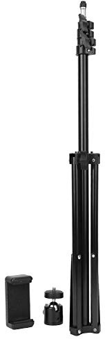 Treppiede da 200 cm Universale Allungabile Rotazione di 360 gradi Pieghevole Fotocamera Digitale Treppiede con Supporto Regolabile Telefono per Scattare Foto Stabili Video o Registrare Video Live