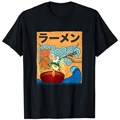 Ramen Tsunami : Délicieux bol de nouilles de vagues de marée T-Shirt