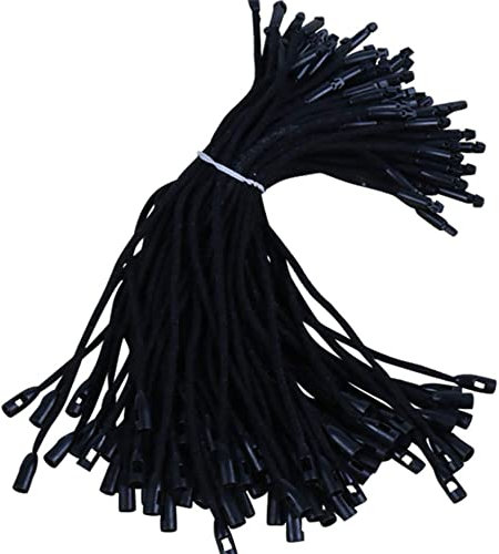 100 Stück Polyester String Preis Hängeetiketten String Hängeetiketten Verschlüsse mit Schnappverschluss zum Anbringen von Etiketten und Sicherheitsetiketten