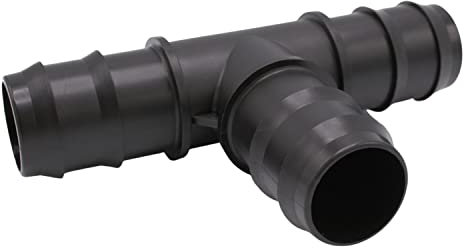 PP T-Stück 90° mit Schlauchtüllen-Anschluss I 32 mm I 1 Zoll I Schlauchverteiler I 3-Wege Schlauchverbinder I PP-Fitting mit Tülle für Pool und Garten I bm195