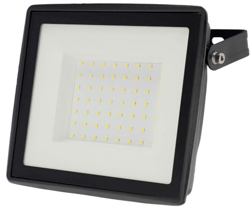 EDO DORAN 50 Watt LED Außenleuchte Strahler Außen Fluter Lampe 4000K Neutralweiß 4300lm IP65 220-240V Schwarz Außenlampe Flutlicht Außenstrahler Außenlicht LED-Strahler Außenbeleuchtung