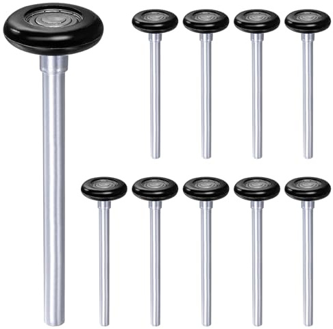QUARKZMAN 10 Uds 1.8 Rodillos Para 2 Riel Vástago Largo de 6.5 Negro | de Puerta de Garaje de Nylon, Rodamiento de Precisión 6200Zz de 8 Bolas, de Garaje, Ruedas Silenciosas