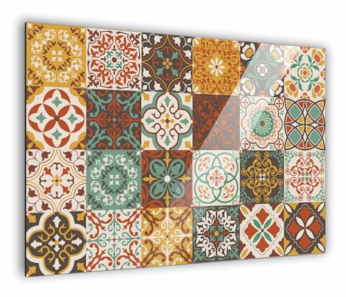Küchen Spritzschutz Fliesenmuster in verschiedene Größen | Küchenrückwand | Aluverbund | Fliesenschutz | Paneele | Küchenfliesen | Fliesenspiegel | Rückwand Fließenmuster #3 (Aluverbund 60x60cm)