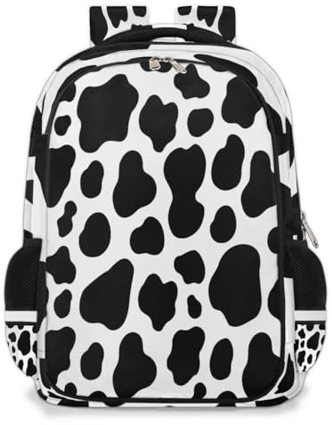 Multifunktions-Rucksack mit Kuhfell-Aufdruck, Kuhtiere, Rucksack, Schule, Büchertasche, Wandern, Reisen, lässig, Laptop, Tagesrucksack, Taschen für Jungen, Mädchen, Männer, Frauen, farbig, XXL