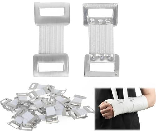 EULAPGOE Verbandklammern,Elastische Bandage mit Verbandklammern – 100 Stück – Flexibel und Praktisch – Aluminium-Haken, Ideal für Verschiedene Verbände