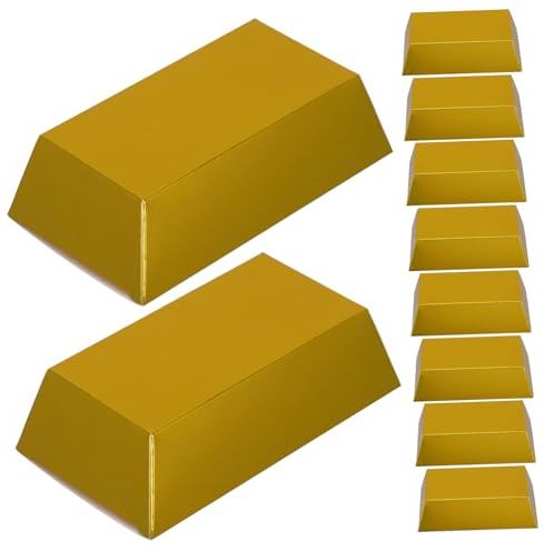 LAPYAPPE Stück Pralinenschachtel aus goldenen Backsteinen geburtstagsgeschenk süßigkeiten dekorativ favorisieren verpackung von schokoladenkisten Gastgeschenke zum Thema Piraten Papier