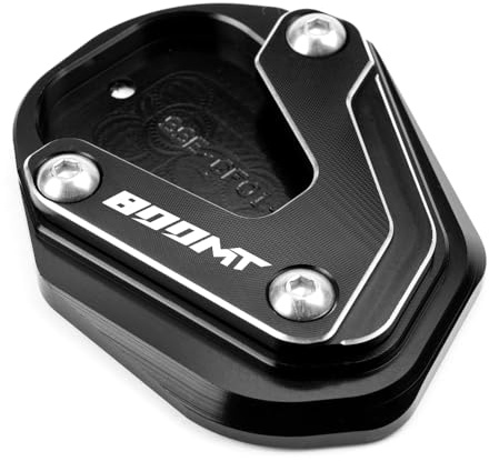 Pour CFMOTO 800MT 800 MT 800MTX 800MT-X 800 MT/MTX Aluminium Moto Béquille Latérale Pied Extension Pad Coussinet de Support (Noir)