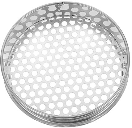 iplusmile Cedazo de Acero Inoxidable de 20 CM Agujeros Redondos de 10 MM para Jardinería, Filtro para Refinar y Clasificar Suelo y Compost