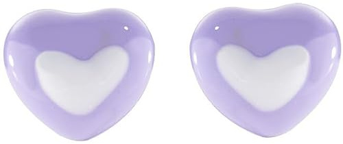 Orecchini bambina di Amen della collezione Junior. Gioiello realizzato in argento 925 di colore oro e smalto lilla e bianco. La referenza è ORJCUGLI3