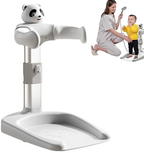 Babyduschstöd - hopfällbart justerbart badrumsställ | halkfri bas badrumshjälp för nyfödda barn barn 0–36 månader, bärbart babyvårdstillbehör för säkerhet