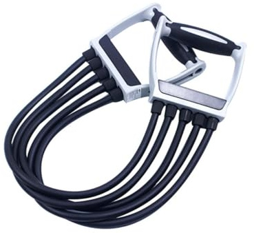 PRETYZOOM Detachable Chest Expander mit Ergonomischen Anti rutsch Griffen Verstellbarem Widerstandsbändern für Effektives Muskeltraining Zuhause und Fitnessstudio Multifunktional für Brust
