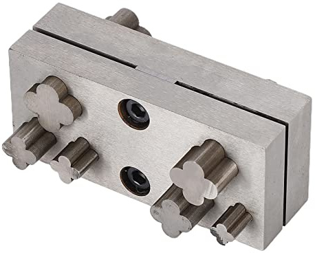 Lucky Clover Stanz-Scheiben-Set, Schmuck-Loch-Stanzwerkzeug, Stahlplattenschneider in 6 Größen für Metallarbeiten, inklusive Stanzstangen mit vierblättrigem Kleeblatt-Design für
