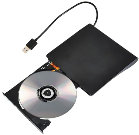 Reproductor de Discos para Portátil y Grabador de Discos Ópticos USB 3.0 | Grabador para Portátil Para Transferir y Grabar Datos, Reproducir y Hacer Copias de Seguridad de Lectura y Escritura