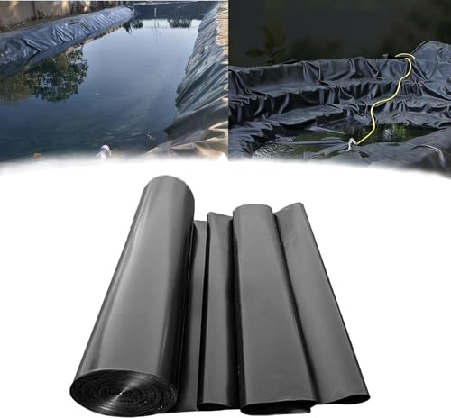 Trädgård damm-folie 2,0 mm tjock simdammfolie med stenar vattentät storlek 8 x 15,5 m, perfekt för fiske, po, trädgård, vattenfunktioner och pooler.