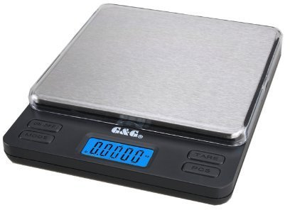G&G LS3000 ，3000g/0,1gTaschenwaage Digitalwaage Feinwaage Goldwaage Küchenwaage Münzwaage Extra Große Wiegefläche 10X10CM