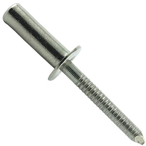 Eisenwaren2000 | 4,8 x 8 mm Dichtblindniet (100 Stück) - mit Flachkopf - Popnieten DIN 7337 - ISO 16585 - Niet - Edelstahl A2 V2A - rostfrei