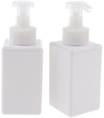 2 Stk 450ml Schaumseifenspender Pumpseifenspender Schaumspender für Bad & Küche, Wiederbefüllbar Kosmetik Sprühflasche - Weiß