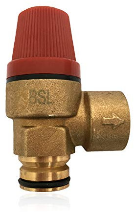BSL BEAUTIFUL SOUND LINE Pressure Relief Safety Valve PRV 248056, Polytetrafluoroethylene Body, 2-Port, 1/2 NPT Outlet, Threaded Inlet, EN 12266, BS 5155, BS 799