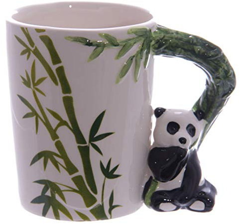 ASDF Simpatica Tazza di Animali Panda Panda con Becco Gigante Manico in Ceramica Tazza in Ceramica con Regalo per Tazza da tè in bambù con caffè al Latte