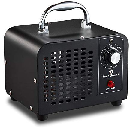 AIZYR Generador De Ozono/Máquina De Ozono, Purificador De Aire Industrial O3 Ionizador Eliminador De Olores con Temporizador Y Asa De Transporte para Habitaciones, Humo, Coches,EU Plug
