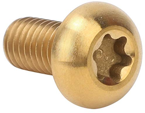 Langlebige Schrauben M5 x 10 Scheibenbremsschrauben, exquisite Verarbeitung, 5 Stück/Packung Titanlegierung M5 x 12 Fahrrad Wasserflasche für Heimunterhaltung (M5 x 10 Gold)