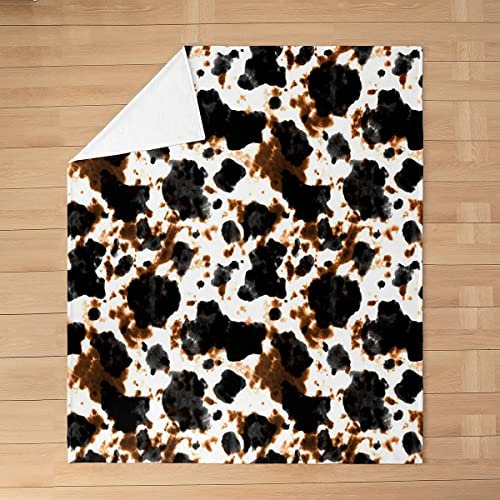 3D Kuscheldecke 150x200 Flanell Fleecedecke Graffiti Decke Schwarz, Flauschig Mikrofaser Wohndecke Braun, für Sofadecke Couchdecke Sofaüberwurf Bettüberwurf