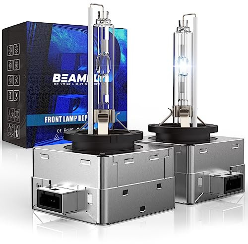 BEAMFLY D1S Xenon Bulbs 4500LM, Kit de Conversion HID pour phares Automobiles, 6000K White Lights