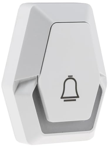 Pulsador de timbre inalámbrico, funciona con pilas IP55 interior, exterior, botón de repuesto adicional para timbre inalámbrico Pilota Porta