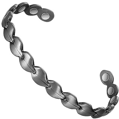 Ren koppar 8 magneter för män och kvinnor koppararmband justerbart skarpt koppararmband 3 500 Gauss effektiv magnet 16,5 cm (D), Koppar