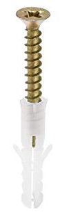 XYWHPGV Bulloni di ancoraggio in plastica da 4 mm x 20 mm Tubo di espansione Colonna Tassello per muro in cemento Fissaggi per telaio Tubo bianco 50 pezzi(5e803 11a61 b7c04 10b94 b149d 9a90d