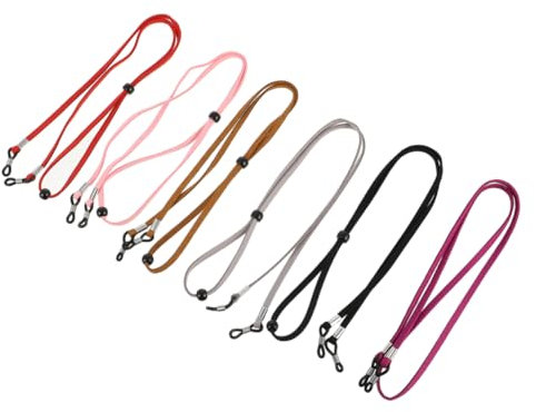 BESTonZON 6st Verstellbares Brillenband Sonnenbrillenbänder Brillenketten Für Damen Elastischer Brillengurt Brillengestell Für Männer Stoff Gläser Mann Festes Seil
