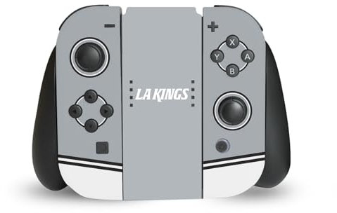 Head Case Designs Offizielle NHL Übergroß Los Angeles Kings Vinyl Haut Gaming Aufkleber Abziehbild Abdeckung kompatibel mit Nintendo Switch Joy-Con Controller